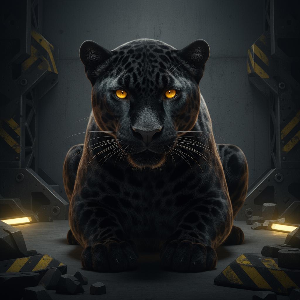 Agence Lexium — mascotte panthère industrielle